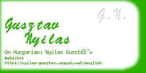 gusztav nyilas business card